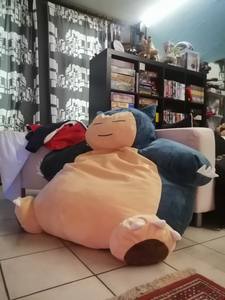 Puf <span class=keywords><strong>Gigante</strong></span> De Peluche Snorlax Sillón Puff Sofá Cama Para Gaming Asiento Beanbag Juguete De Felpa India - Product Image 3