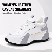 Sneakers alla Moda con Lacci, Tomaia in Pelle PU, Tacco Rialzato, Scarpe Casual, Fornitura Diretta dalla Fabbrica OEM ODM