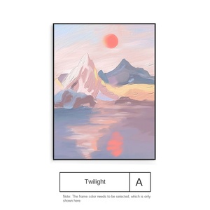 Quadro su Carta con Effetto Spray, Stile Nordico '<span class=keywords><strong>Sunrise</strong></span>', Paesaggio Fresco e Popolare su Instagram, Tema Spiaggia con Velieri, Design di Nicchia Lusso Leggero per Soggiorno e Ingresso - Product Image 6