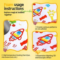 Stylos de dessin 3D pour enfants DIY Bubble Popcorn, kit de marqueurs de peinture, ensemble de stylos de peinture gonflante magique pour enfants, fournitures d'art lavables