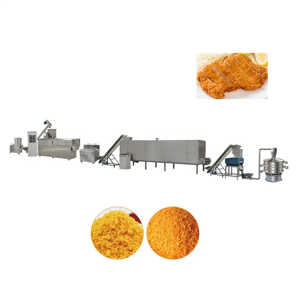 Factory Bread Crumbs machines Twin Screw Extruder Breadcrumbs Production Line China Supply