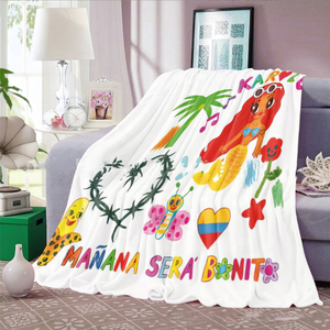 Manta de Franela Sublimada <span class=keywords><strong>Karol</strong></span> <span class=keywords><strong>G</strong></span> Mañana Será Bonito 2024, Gran Venta - Product Image 3