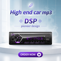 Autoradio Pioner MP3 1 DIN avec Bluetooth, radio FM, USB, AUX, lecteur de carte SD/TF, écran LED numérique, stéréo