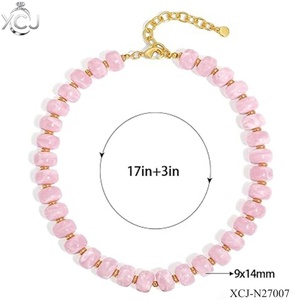 Reçine Kalın Boncuklu Kolye Kadınlar için Basit ve Modern Stil Takı Aksesuarı - Product Image 1