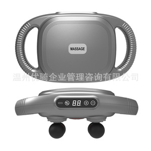 Pistola de masaje eléctrica inteligente con 12 cabezales, 12 niveles de velocidad, motor sin escobillas, recargable por USB, para alivio muscular y relajación - Product Image 4