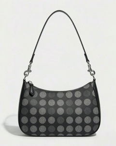 Bolso de Hombro para Mujer con Diseño de Puntos, Mini Bolso Tote con Cierre de Cremallera y Asa de Cadena para Compras Diarias y Viajes - Product Image 3