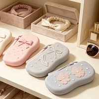 Étui à lunettes en silicone pour enfants avec cordon perlé, fermeture éclair, motif personnalisé, étui de protection portable pour lunettes de soleil