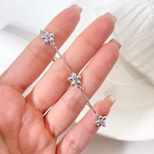 Minimalist Jewelry Trendy <b>Bracelet</b> 18K Gold Plated Shiny CZ Stone Daisy Flower <b>Bracelets</b> for <b>Women</b> - Product Image 4