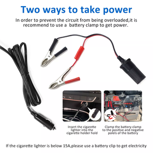 <span class=keywords><strong>Compresseur</strong></span> d'air portable 12V pour réparation de pneus de voiture, double cylindre, gonfleur de pneus, kit de réparation automobile - Product Image 5