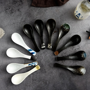 Cuillères <span class=keywords><strong>à</strong></span> soupe et <span class=keywords><strong>à</strong></span> riz <span class=keywords><strong>en</strong></span> céramique de restaurant japonais de haute qualité pour un usage domestique et cuisine servant une <span class=keywords><strong>cuillère</strong></span> <span class=keywords><strong>à</strong></span> <span class=keywords><strong>café</strong></span> de service de cuisine - Product Image 2