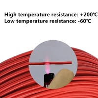 Câble en silicone extra souple 6-9 AWG, âme en cuivre étamé, résistant aux hautes températures, pour usage industriel extérieur automobile, longueur 1m, Lithium