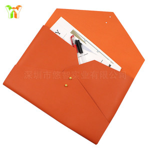 Bolsa para documentos de reuniones A4, maletín estilo coreano, bolsa de almacenamiento para tabletas de cuero PU, bolsa tipo sobre, cartera. - Product Image 1