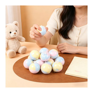 ของเล่นบีบคลายเครียดสีรุ้งสดใส เนื้อนุ่มเด้งดึ๋ง ของเล่นเสริมประสาทสัมผัส พกพาสะดวก ใช้ผ่อนคลายในออฟฟิศ ของขวัญสำหรับเพื่อนร่วมงาน - Product Image 5
