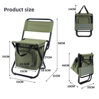 Chaises de camping et de pique-nique ultra-légères, pliantes, portables, avec dossier, en tissu Oxford et cadre en aluminium, pour la plage et l'extérieur