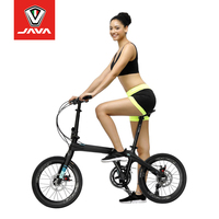 Vélo pliant en fibre de carbone JAVA ARIA 18 vitesses 20 pouces Frein à disque hydraulique à câble JAVA Aria 406 Vélo pliant en carbone 18S