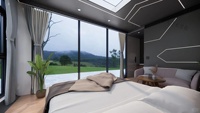 2024 nouvelle conception préfabriquée conteneur hôtel maison sur l'eau flottant hôtel petite maison mobile logement maison modulaire