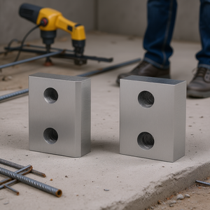 1Inch 25Mm #8 Steel Jaw Blades For Electric Rebar Cutter Double <b>Sided</b> High Hardness CR12MOV Replacement Silver - Product Image 2