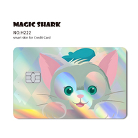 Autocollant holographique brillant et étanche pour carte bancaire, personnalisable, de haute qualité, amovible
