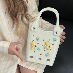 Op Maat Gemaakte Croc Eva Tote Mini Strandtas Waterdichte Eva Kids Handtas Siliconen Zwemtassen Strand Opslag Bogg Tas Voor Vrouwen - Product Image 3