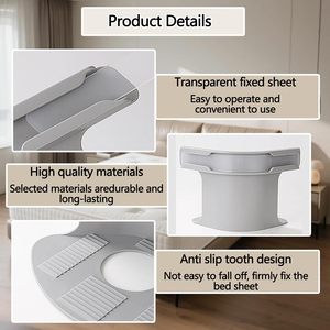 Lot de 4 attaches invisibles pour draps et housses de lit, clips de maintien invisibles pour draps et couettes, clips antidérapants fixes pour housses de couette simples - Product Image 2