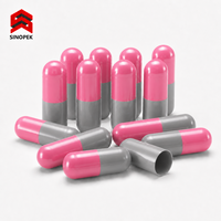 Capsules vides en gélatine à finition mate SINOPEK, sans poussière, impression personnalisée du logo, OEM, usine GMP, vente en gros