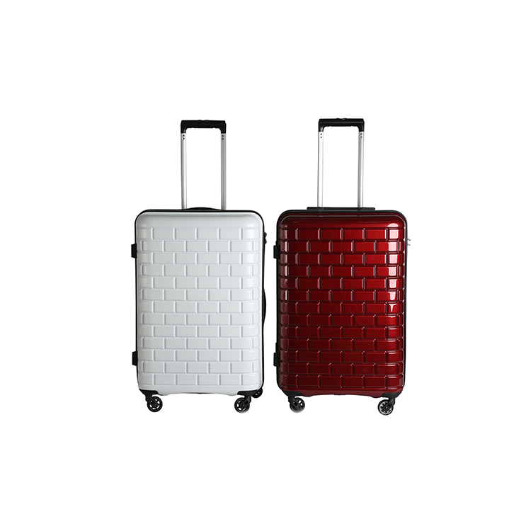 Prix usine Mode Personnalisé Rouge Blanc Coquille Fille Voyage Valise Bagages