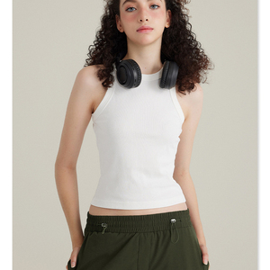 Ropa Urbana Económica, Camiseta Blanca de Algodón para <span class=keywords><strong>Mujer</strong></span>, Tejido Jersey Transpirable, con Logotipo Personalizado - Product Image 2