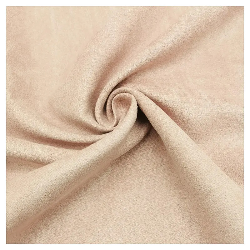 Suède Hoge Kwaliteit 100% Polyester Soft Plain Geverfd Multicolor Geborsteld Stof Voor Kledingstuk