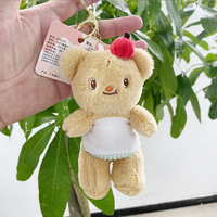 Luxe personnalisé mignon en peluche dessin animé mignon belle peluche jouet nouveau mignon ours en peluche voiture porte-clés animaux jouets pour les filles