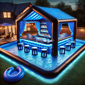 Bar Gonfiabile Personalizzato per Piscina da Giardino con Tenda, Ideale per Svago e Intrattenimento - Product Image 5