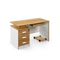 Escritorio de Computadora de Oficina Moderno Convertible de Madera para Personal de Construcción con Diseño Personalizable