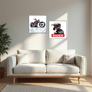 Phong cách nghệ thuật Deco thiết kế xe máy Mũ bảo hiểm mát đá sa thạch bức tranh tường nghệ thuật trang trí - Product Image 5