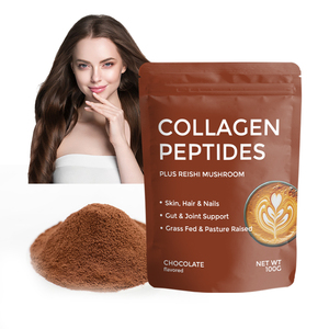 Polvo de péptidos de colágeno bovino hidrolizado con sabor a <span class=keywords><strong>chocolate</strong></span> para la salud de la piel del <span class=keywords><strong>cabello</strong></span> de etiqueta privada - Product Image 1