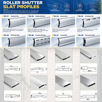 Profilé de volet roulant en aluminium Hurricane de haute qualité pour rails de guidage, lames de volet roulant, trou d'éclairage personnalisé