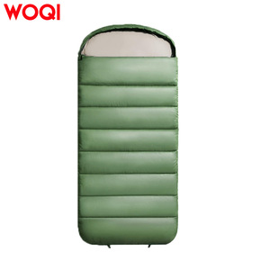 Sac de couchage Woqi 3 saisons, style momie, en nylon, coupe-vent, léger, pour le camping en plein air, unisexe, vert militaire, taille standard - Product Image 4