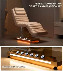 Luxury Electric Lash Bed Set with Half-Moon Light <b>Stool</b> Trolley for Eyelash Extension Beauty Spa Bed - Product Image 5