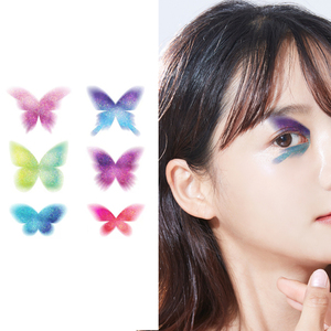Tatuaje Temporal de Mariposa y Flor, Adhesivo Colorido para Maquillaje Corporal, para Decoración de Fiestas de Cumpleaños Infantiles y Uso en Festivales - Product Image 4