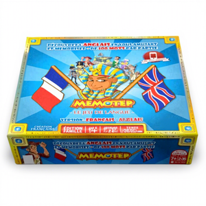 เกมภาษาเมโมเทปฉบับภาษาฝรั่งเศสภาษาอังกฤษ เกมกระดานเพื่อการศึกษาสำหรับครอบครัว ผู้เล่น 2-6 คน อายุ 7 ปีขึ้นไป - Product Image 1