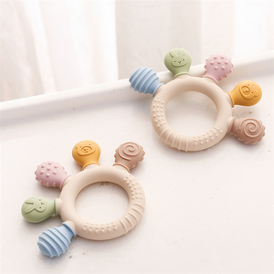 Pgj2319 unisex mềm giáo dục đồ chơi cấp thực phẩm Silicone ngón tay <span class=keywords><strong>Rattle</strong></span> bé teethers cho trẻ sơ sinh 0-24 tháng - Product Image 3