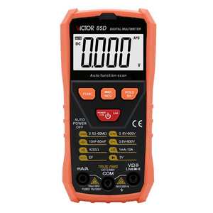 มัลติมิเตอร์ดิจิตอล Victor 85D แบบอัตโนมัติ ตรวจจับสายไฟฟ้าแรงสูง 600V AC/DC วัดแรงดัน ความต้านทาน ความต่อเนื่อง และทดสอบไดโอด - Product Image 2