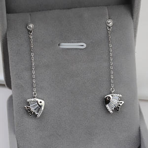 Pendientes Colgantes de Plata S925 con Forma de Cabeza de Oso, Personalizados, de Moda para Mujer, con Perla, Accesorios DIY, Bandeja Vacía 1322 - Product Image 1