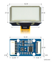 Placa de Expansión OLED Transparente Waveshare de 1.51 Pulgadas, Resolución 128x64, Interfaces SPI/I2C, Pantalla de Color Azul Claro