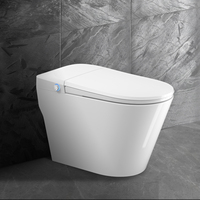 Ensemble de toilettes automatiques Tejjer, sanitaire blanc et noir, WC intelligent