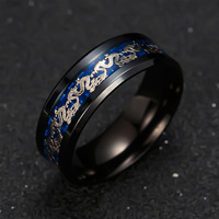 Bague pour homme tendance en acier inoxydable plaqué or 18 carats, motif double dragon, 8 mm, vente en gros