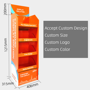 Stand <span class=keywords><strong>Display</strong></span> Lantai Lipat Modern Bergaya Pop Up dari Bahan Karton Bergelombang untuk Toko Ritel dan Iklan Supermarket - Product Image 2