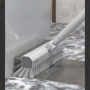 Brosse de nettoyage de sol en plastique PP à poils durs à long manche, sans angle mort, brosse à carrelage pour salle de bain, pour voitures - Product Image 1