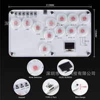 Teclado para Juegos de Lucha Arcade Hitbox, Compatible con PC/PS3/PS4/Switch, Retroiluminación RGB con Múltiples Efectos de Iluminación L730