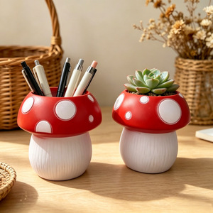 Kapibala Pen Holder Round Ceramic Animal Shape Desk Organizer Storage Cylinder Office Decorative Ornament - Product Image 2