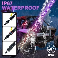 Flyming RHY-WL-01 2PCS 1FT-3FT RGB App Remote Control LED Whip Light 12V Universal Fit for UTV ATV