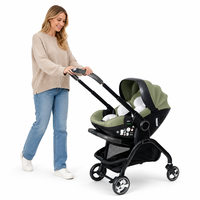 Poussette pliable pour bébé Kidilo, design moderne, en alliage d'aluminium, 3 en 1, pour les voyages en intérieur et en extérieur